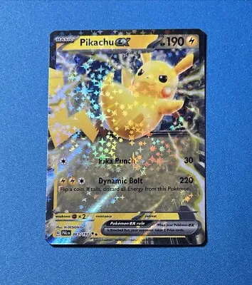 Pikachu Ex 063/193 Paldea Evolved Double Rare Pokemon Card Mint NM • $5.99