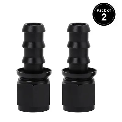 LokoCar Push Lock Hose Fittings 6AN Straight End For Rubber Fuel Line 3/8  2Pcs • $11.59