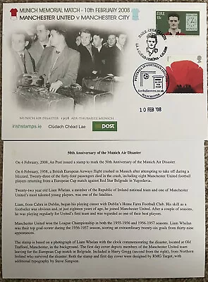 Manchester United Munich Air Disaster 50th Anniversary First Day Cover • £6.95