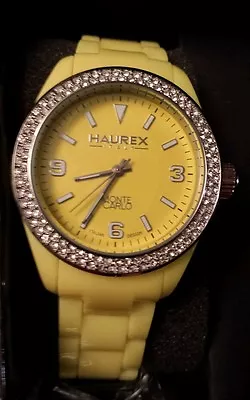 Haurex Italy Women's PY360DY1 Monte Carlo Double Crystal Bezel Ring Watch • $41.99