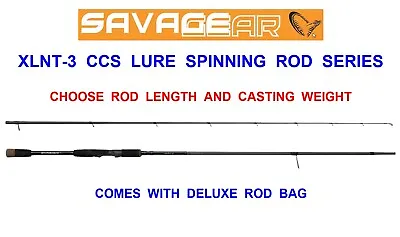 £99 • Buy NEW SAVAGE GEAR CCS XLNT 3 SPIN ROD 2pc GAME SEA FISHING PREDATOR LURE SPINNING