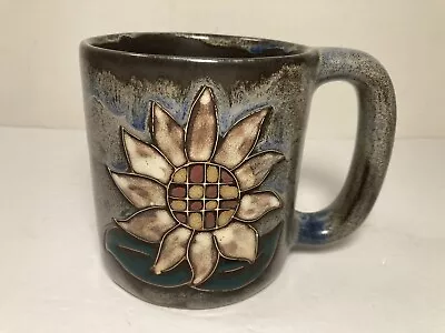 Design By Mara Mexico Sunflower Stoneware Blue Jumbo Mug 16 Oz. • $14.50