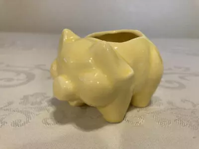 Vintage Small Yellow Pottery Pig Planter 4  X 2 1/2  McCoy? Shawnee? • $9.99