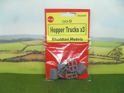 RHUDDLAN MODELS  OO-9 NARROW GAUGE HOPPER TRUCKS X3 009 OO9 NG.003 • £4.50