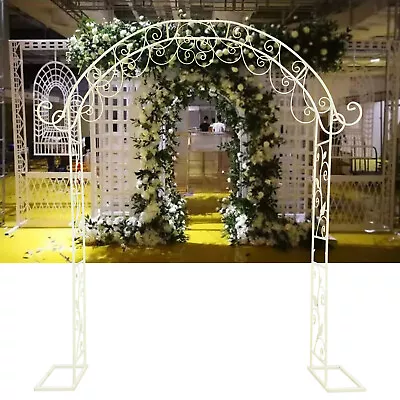 Metal Garden Arch Arbor Trellis For Climbing Grow Plants Archway Wedding Decor • $88