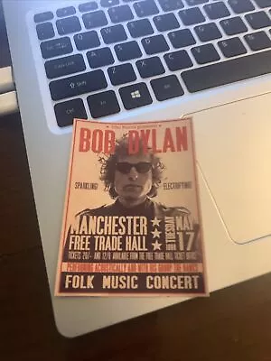 Bob Dylan Sticker.  Concert Poster Sticker/decal.  Live Manchester Hall 1966 • $4.49