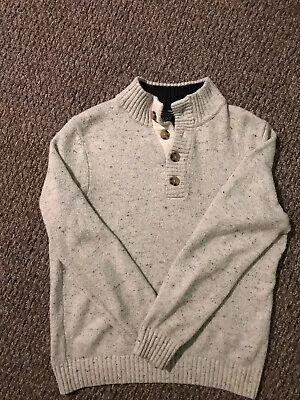 IZOD 1/4 Neck 4 Button Sweater Size S Grey Men’s • $24.99