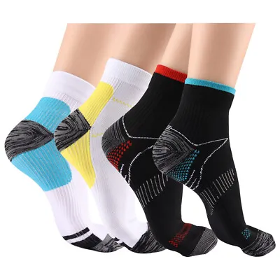 S-XL Compression Socks Arch Ankle Men Women Plantar Fasciitis Running Support • £2.86