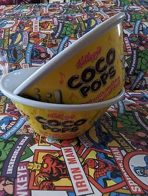 £6 • Buy Kellogg's Coco Pops Plastic Cereal Bowl X 2 Children Kids 2017 Yellow Kelloggs 