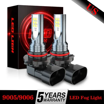 HB4/9006 LED Fog Light Bulbs Car Driving Lamp Cool White 6000K High Power Lamp • $12.99