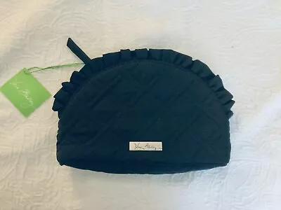 VERA BRADLEY Ruffled Cosmetic/Makeup Bag 'Classic Black'  6.5 X8.5   NWT! • $15.99