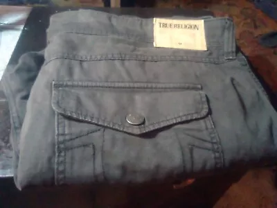 True Religion Black Cargo Pants Size 40 • $18.95