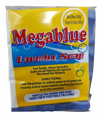 Megablue Laundry Soap 3 Bars (MULTIPACK). The Original Imported.  • £8.99