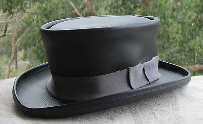 Black Leather Hand Crafted Mel Gibson Maverick Movie Style Mens Formal Hat  • $249