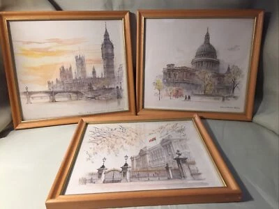 £24.52 • Buy 3 Vintage Mads Stage Prints Of London