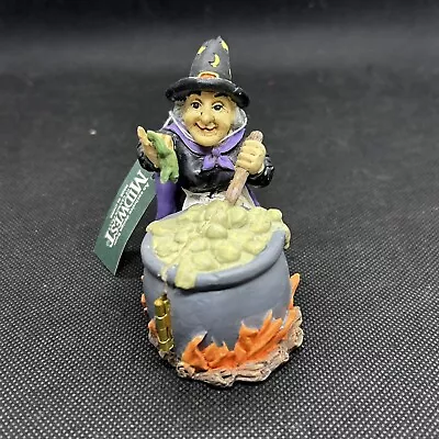 Halloween Witch & Brew Kettle Hinged Figurine Midwest Of Cannon Falls NEW • $14.99