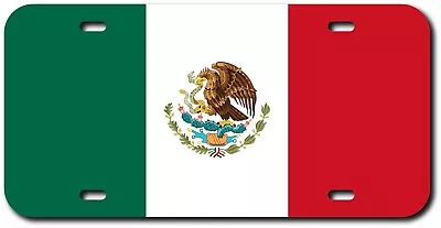 Mexico Flag Mexican Vehicle Plastic License Plate Front Auto Usa Made Car Truck • $16.99