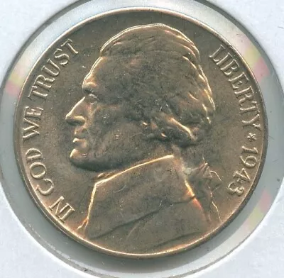 1943-D Silver Jefferson War Time Nickel 5c Denver Mint  - KR605 • $6