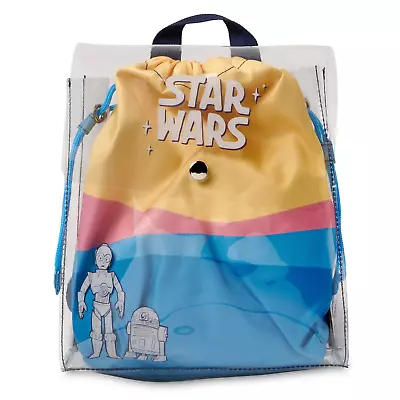 Disney Store Star Wars Swim Bag Backpack  R2-D2 And C-3PO - New • $12.99