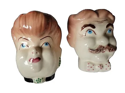 Vintage Lady Head Vase Wall Pocket Pair AUNT BEA & TOM MAYBERRY RFD  L • $25