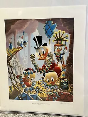 Carl Barks First National Bank Regular Edition Lithograph Signed 223/345 COA • $1747.35