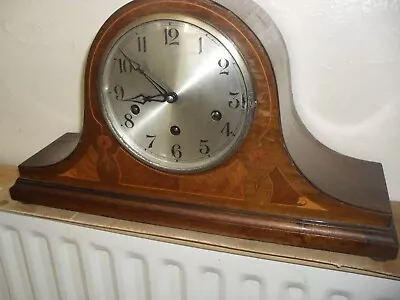 Lovely Inlaid Napoleon Hat Clock With  Westminster Chime • £149.95