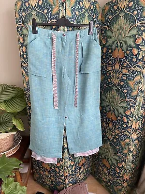 Missoni Cropped Linen Designer Trousers Excellent Condition Layered 3/4 Length • $43.55