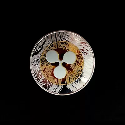 1Pcs Plated Ripple Coin XRP CRYPTO Commemorative Ripple XRP Collectors Coi.l8 • $5.68