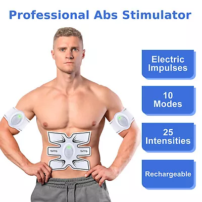 TENS Unit EMS Pads ABS Muscle Stimulator Toner Abdominal Toning Belt 11 Modes • $9.99