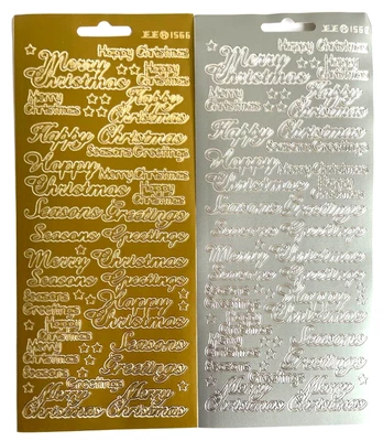 £1.79 • Buy Assorted Happy & Merry Christmas Season’s Greetings Peel Off Sticker Sheet