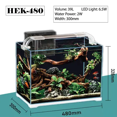 $109.90 • Buy SUNSUN HEK-480 39L Brand New Open Top Aquarium Fish Tank Complete Set 