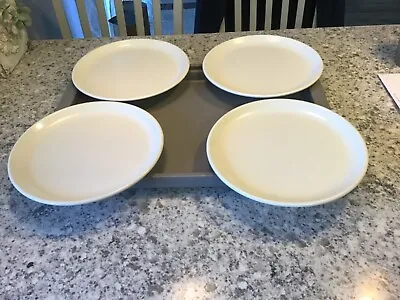 Lot Of 4 Vintage Rubbermaid 10   Dinner Plates White Melmac #3840 • $26.95