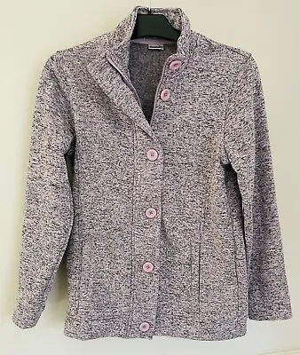 Damart Warm Zip Up Long Sleeve Top Lilac/Heather Shade Size 10-12 Bust 36”-38” • £4.99