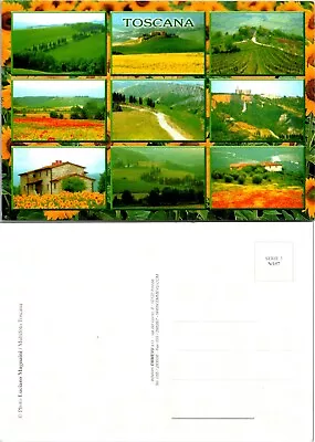 Italy Tuscany (Toscana) Countryside Fields House Hills Flowers Vintage Postcard • $9.89
