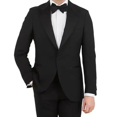 Black Tie Tuxedo Suit Black Ex Hire Formal Evening Dinner Jacket! All Sizes! • £14.99