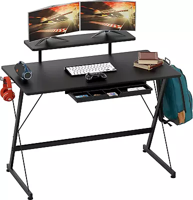 40 Inches Vista Desk With Monitor Riser Drawer And Hooks • $137.94