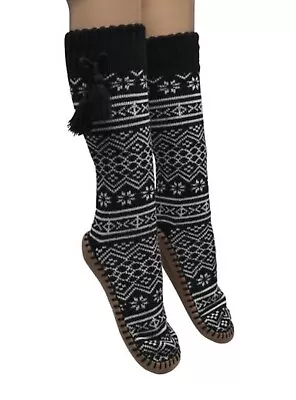 LUK-EES By MUK LUKS Sweater Slipper Socks Women's S/M Shoe Size  (5-7) NEW!!! • $11.49