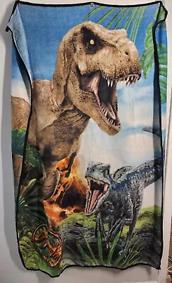 Jurassic World Blanket Raptor T-rex Throw Blanket 46  X 60  Fleece • $16