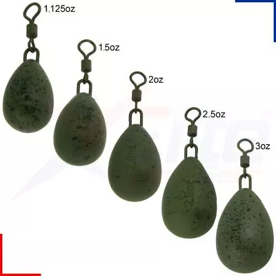 NGT Leads Pear Carp Coarse Fishing Weights With Swivel 1.25oz - 3oz • £13.45