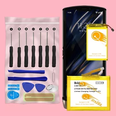 1345mAh Main & 1365mAh Sub Spare Battery & Tool For Motorola Razr 4G 2019 XT2000 • $45.96