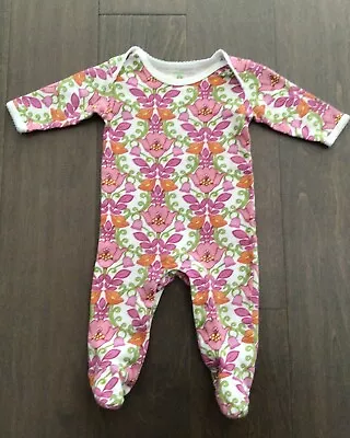 VERA BRADLEY BABY-(0-3M)-Lilli Bell-1-Piece Footed Romper-Pink Floral-Long Slv. • $8.99