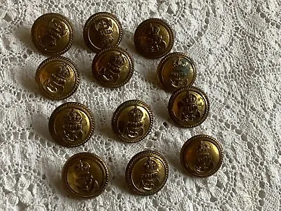 12 KENNING London BRASS Naval  Jacket Buttons  • £7