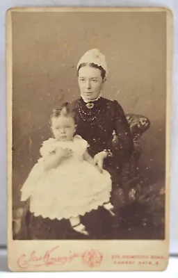 Captioned Mother & Winifred 1 X CDV Card 1880-1900's • £2.20