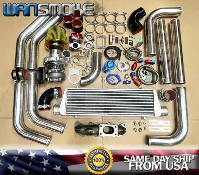 Black For 1985+VW GOLF JETTA PASSAT 16v T3/T4 Turbo Kit Manifold Intercooler BOV • $702.90