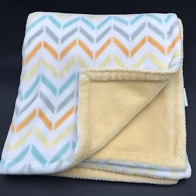 Little Miracles Baby Blanket Chevron Yellow Aqua Orange PLEASE READ DESCRIPTION • $39.99