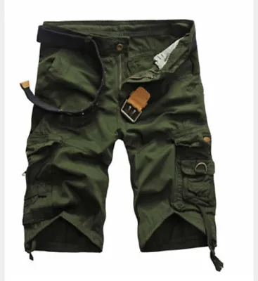 Men Camo Cargo Shorts Summer Army Camouflage Combat Camo Cargo Pocket Short PanT • $18.90