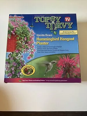 TOPSY TURVY Upside Down Hummingbird Hangout Planter As Seen On TV • $19.98