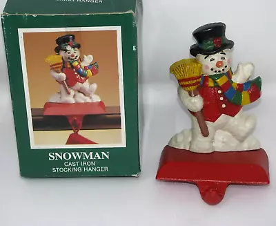 Midwest Cannon Falls Mary Engelbreit Snowman W/Broom Stocking Holder Hanger • $31.99