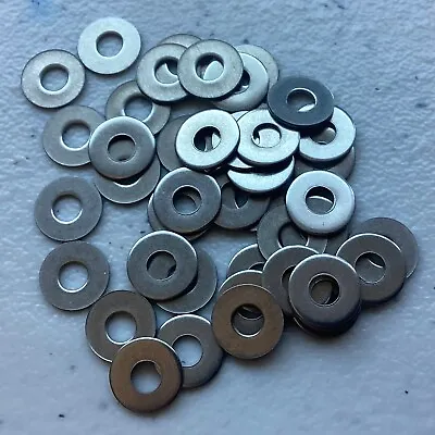 200 Pieces Of #4 Stainless Steel Flat Washers (5/16 Od X 1/8 Id) • $5.65