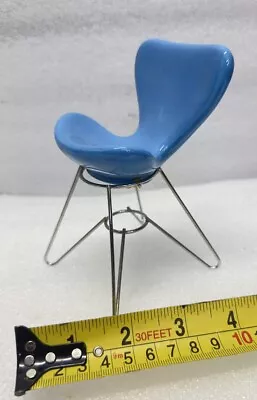1:6”Scale Herman Miller Chair Blue Miniature Mid Century Modern Chair Dollhouse • $4.99